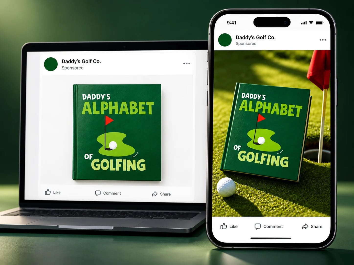 Daddy’s Book Club: Product ads for Facebook